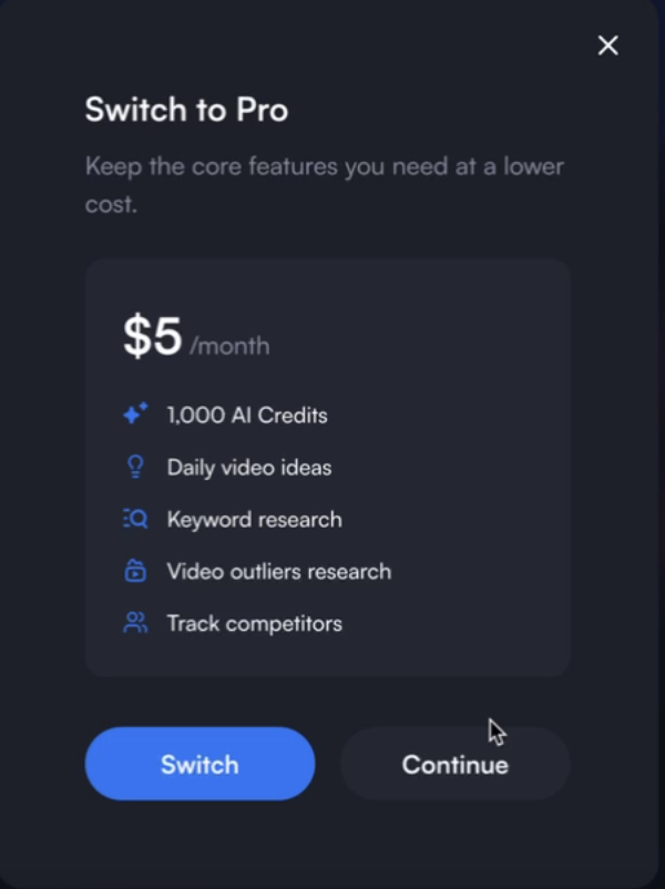 Sleeper plan downgrade option